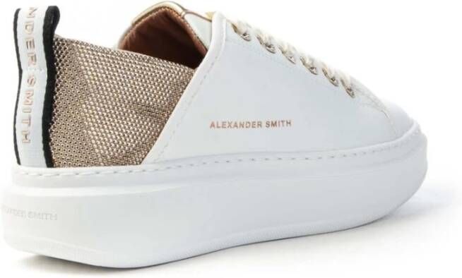 Alexander Smith Wembley Wit Goud Sneakers Vrouwen White Dames