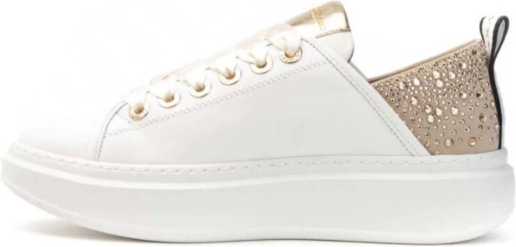 Alexander Smith Wembley Wit Goud Strass Sneakers White Dames