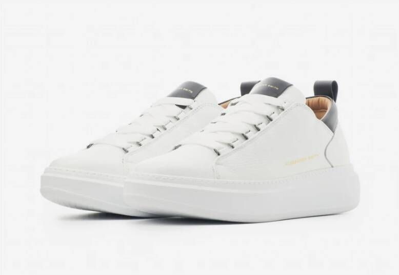 Alexander Smith Sportieve Wit Zwart Leren Sneakers White Heren