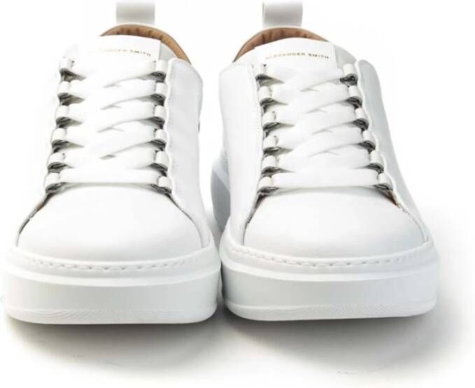 Alexander Smith Wembley Witte Leren Sneakers Mannen White Heren