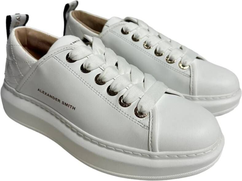 Alexander Smith Wembley Witte Leren Sneakers White Dames