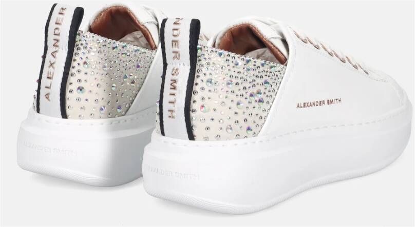 Alexander Smith Wembley Witte Strass Sneakers White Dames