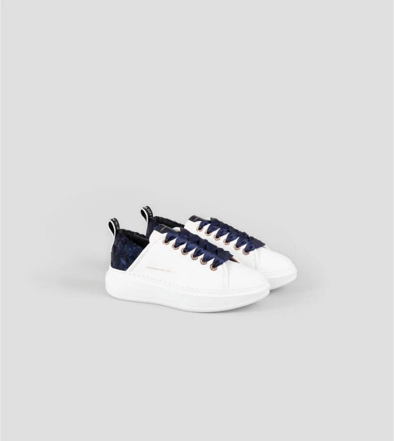 Alexander Smith Wembley Woman White Blue Sneakers White Dames