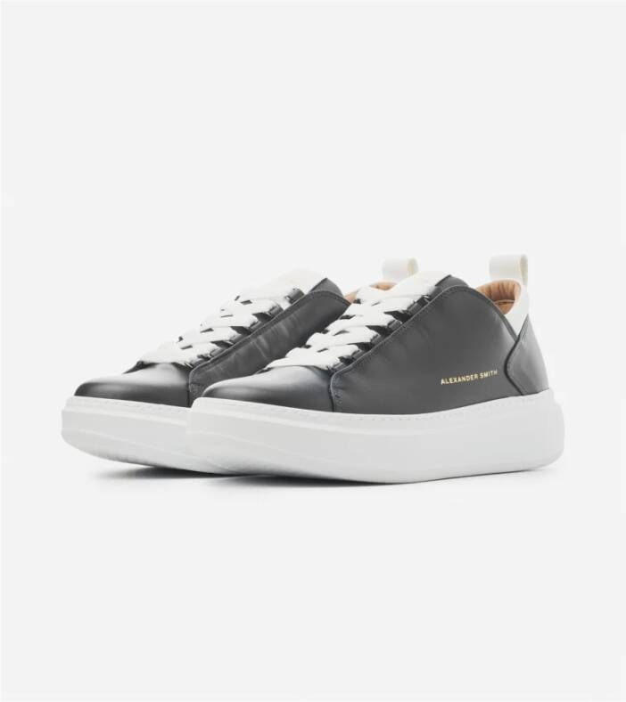 Alexander Smith Wembley Zwart Wit Sneakers Black Heren