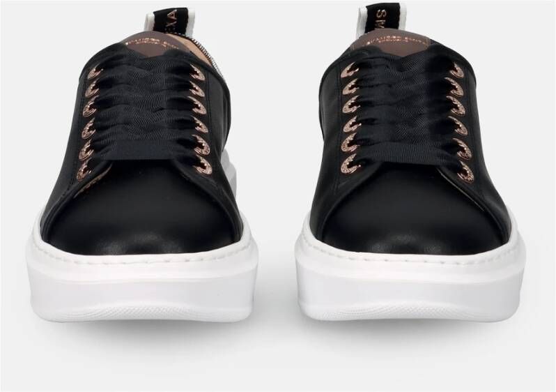 Alexander Smith Wembley Zwarte Leren Sneakers Black Dames