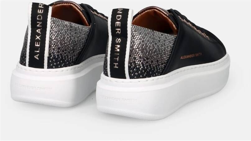 Alexander Smith Wembley Zwarte Leren Sneakers Black Dames