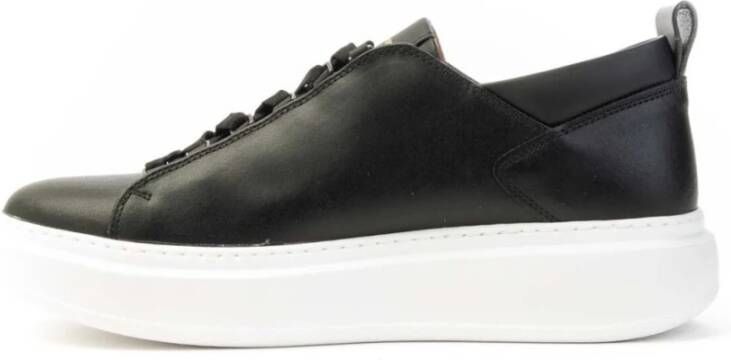 Alexander Smith Wembley Zwarte Leren Sneakers Mannen Black Heren