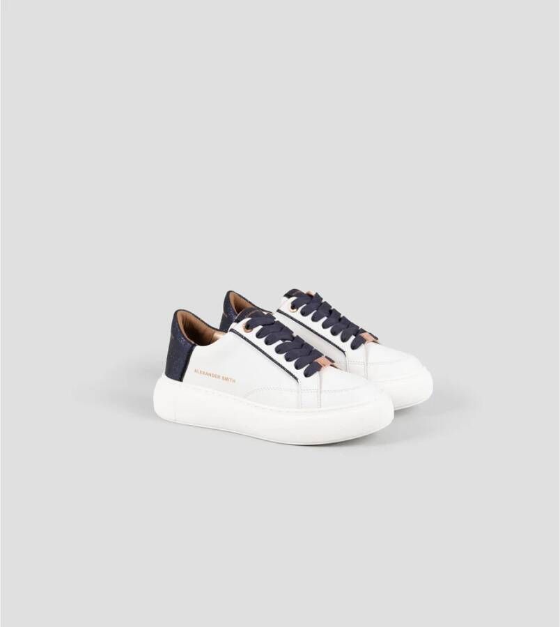 Alexander Smith Wit Blauwe Sneakers Multicolor Dames