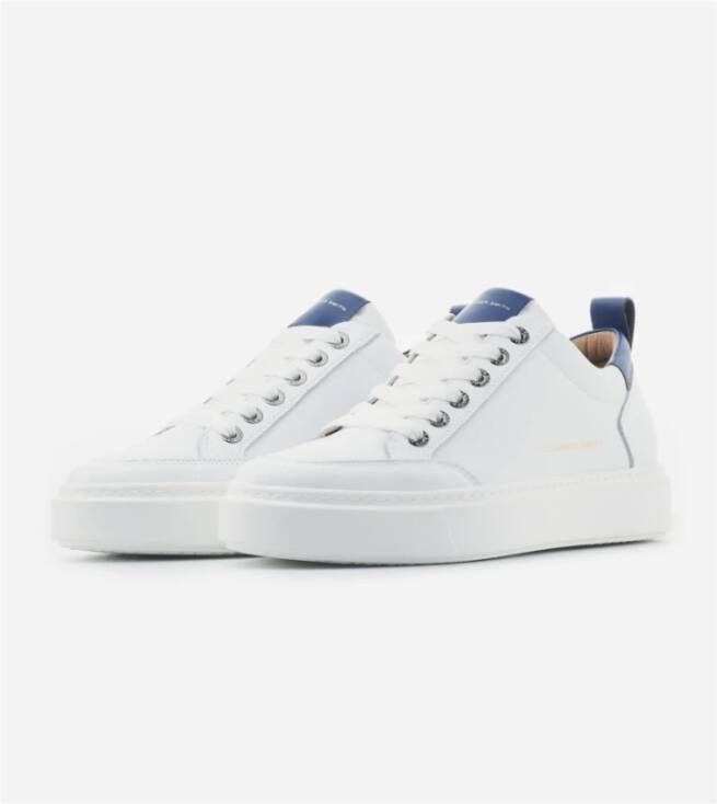 Alexander Smith Wit Blu Sneakers Bond BDM 3301 White Heren