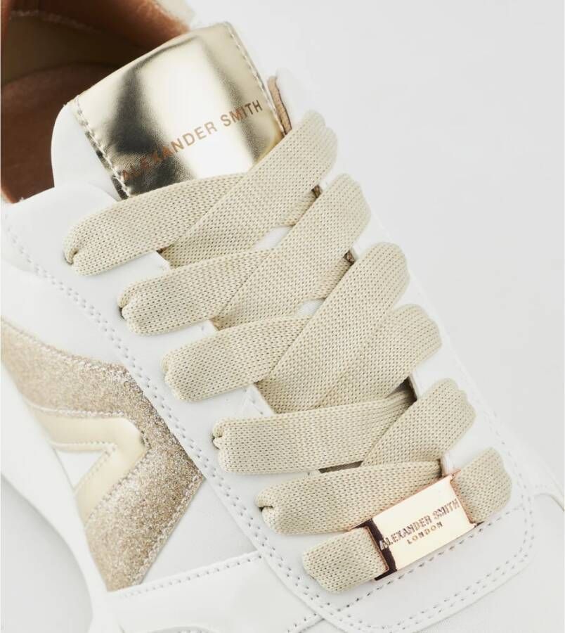 Alexander Smith Wit Goud Runner Sneakers Multicolor Dames