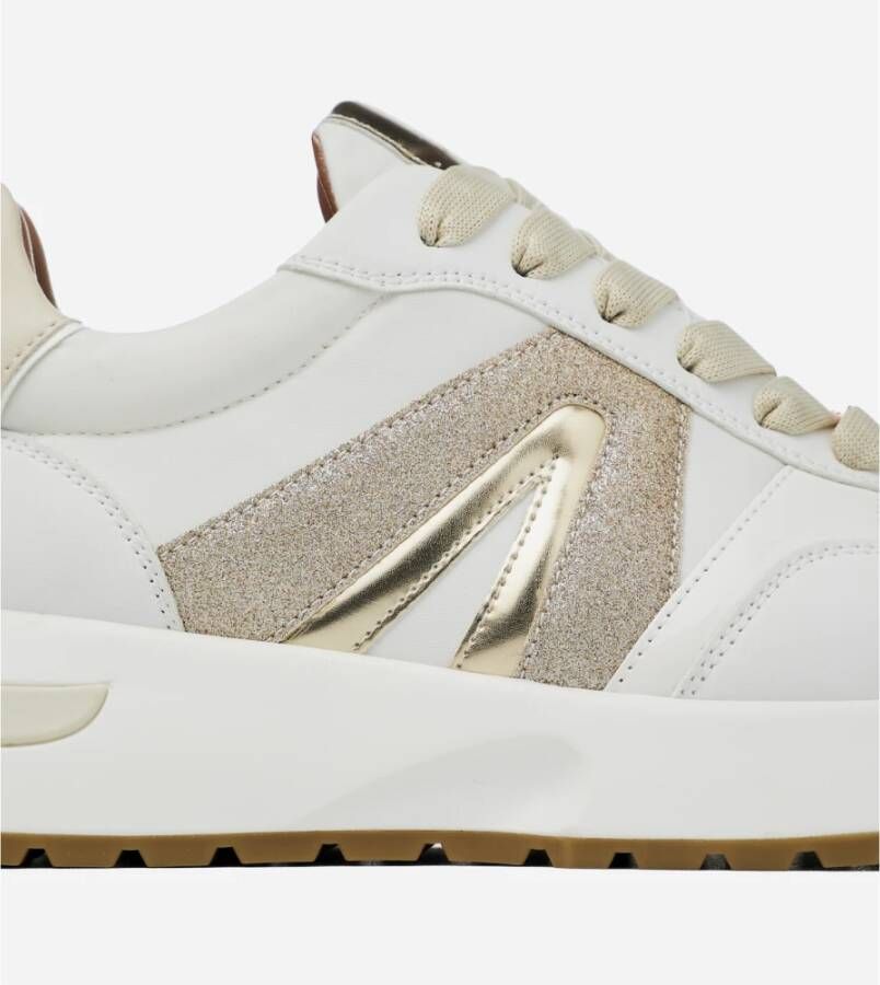 Alexander Smith Wit Goud Runner Sneakers Multicolor Dames