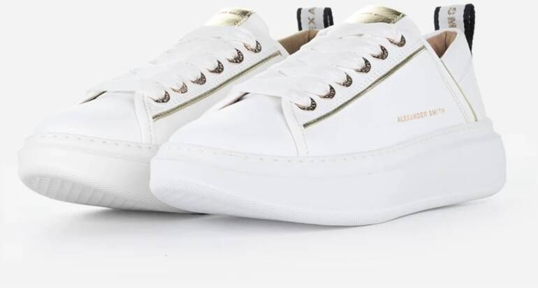 Alexander Smith Wit Goud Wembley Vrouw Sneakers White Dames