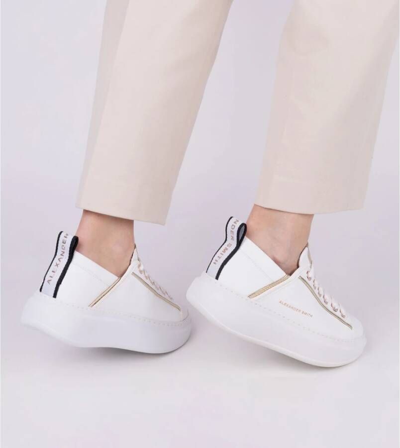 Alexander Smith Wit Goud Wembley Vrouw Sneakers White Dames