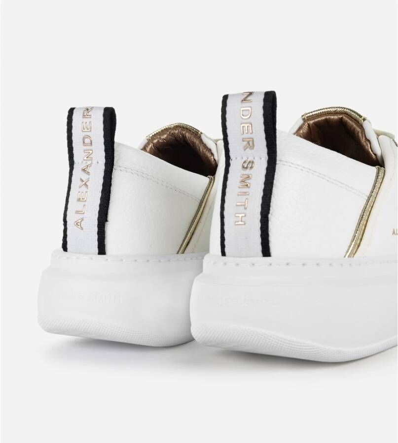 Alexander Smith Wit Goud Wembley Vrouw Sneakers White Dames