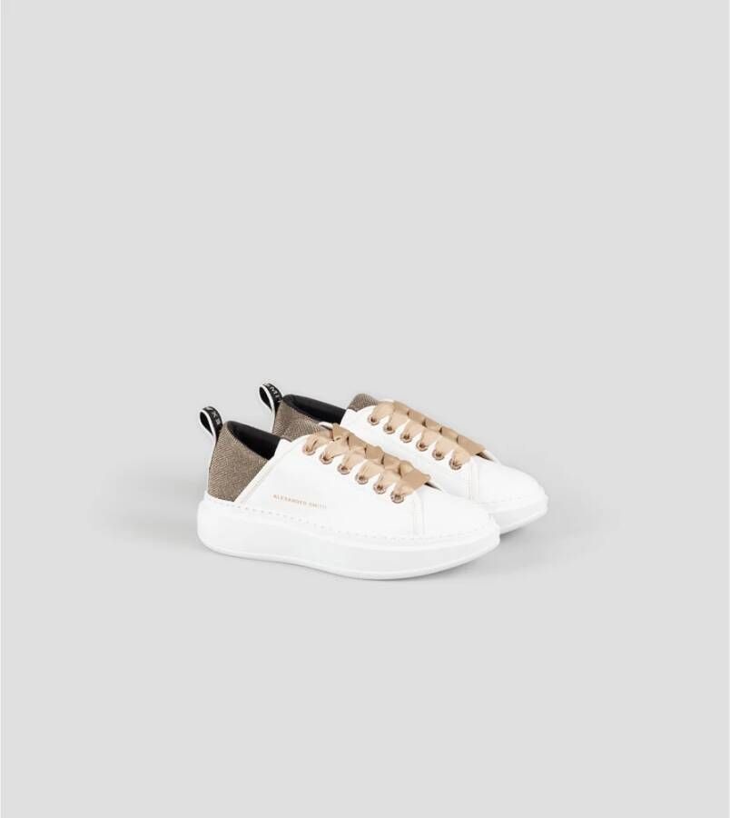 Alexander Smith Wit Goud Wembley Vrouw Sneakers White Dames