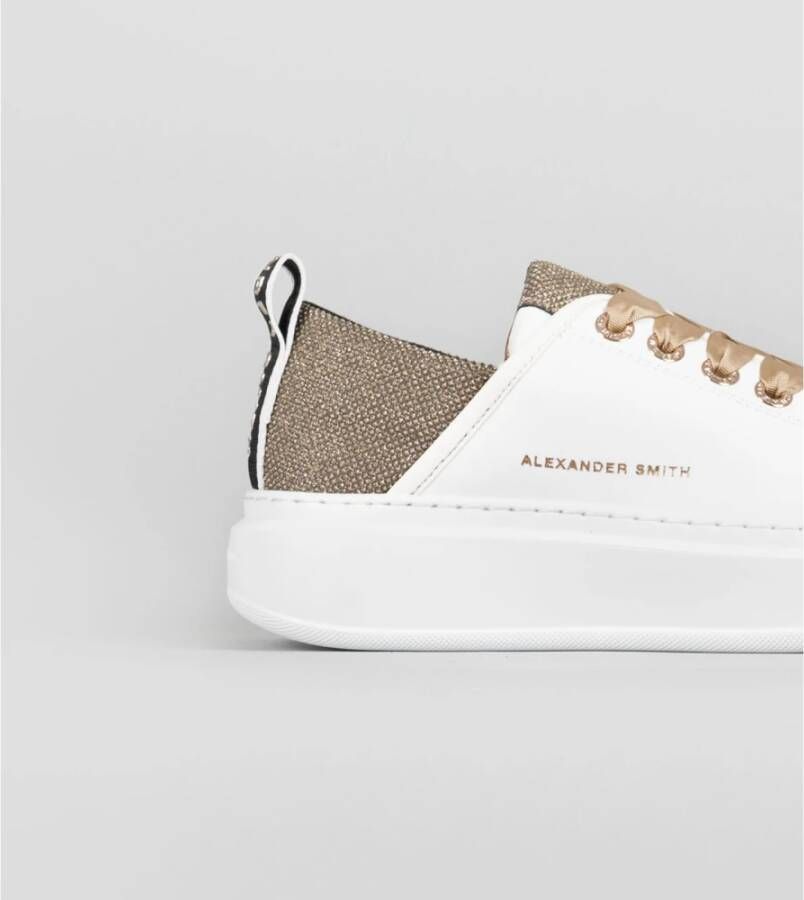 Alexander Smith Wit Goud Wembley Vrouw Sneakers White Dames