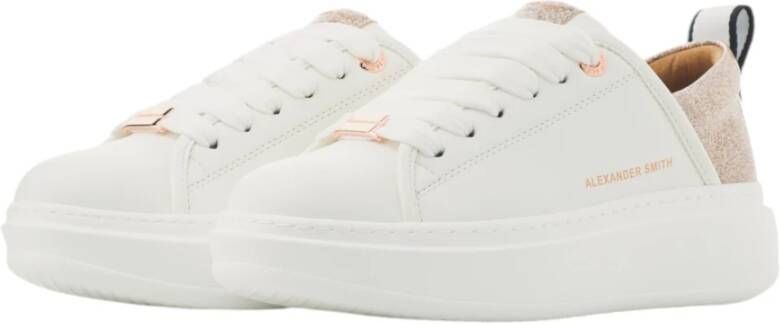 Alexander Smith Wit Koper Eco-Wembley Sneaker White Dames