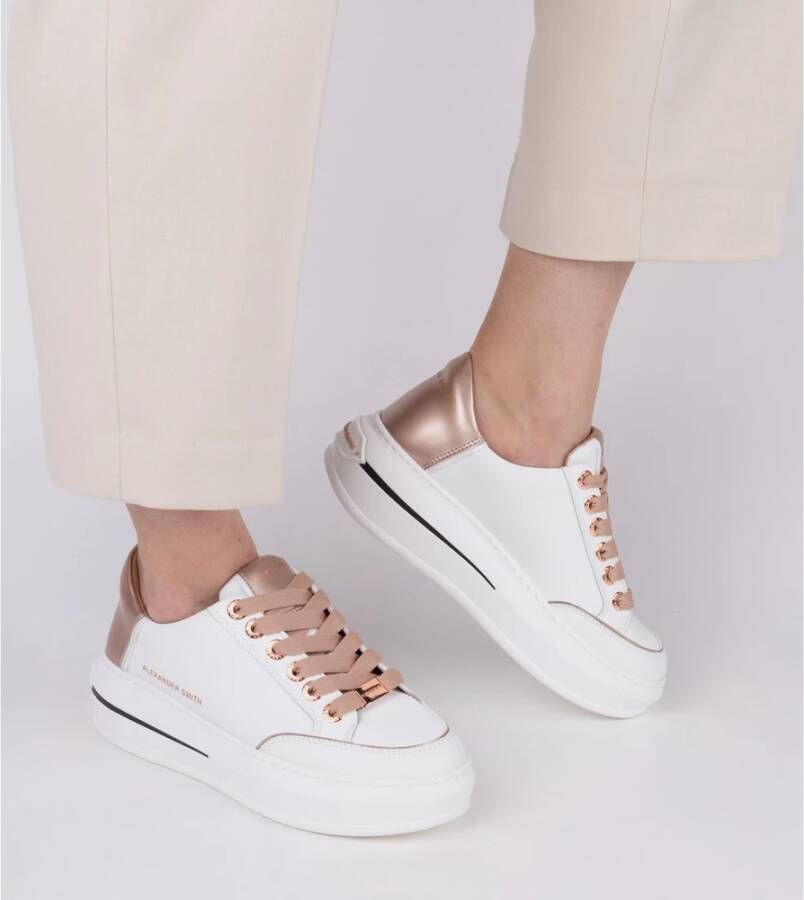 Alexander Smith Wit Koper Lancaster Gate Sneakers White Dames