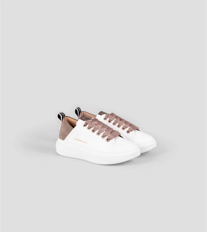 Alexander Smith Wit Licht Brons Sportieve Sneakers White Dames