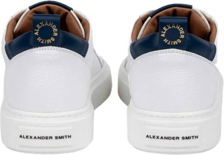 Alexander Smith Witte en Blauwe Bond Sneakers White Heren