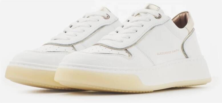 Alexander Smith Wit Goud Harrow Vrouw Sneakers White Dames