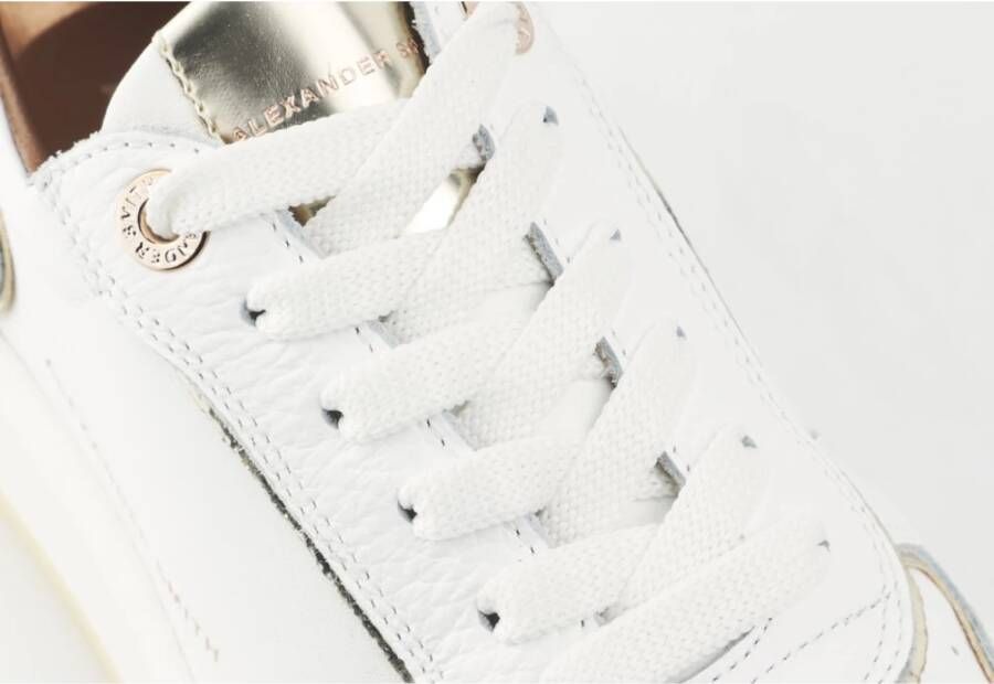 Alexander Smith Wit Goud Harrow Vrouw Sneakers White Dames