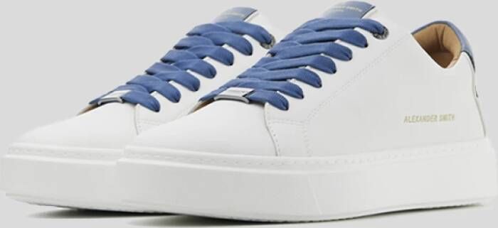 Alexander Smith Witte Leren Sneakers White Heren