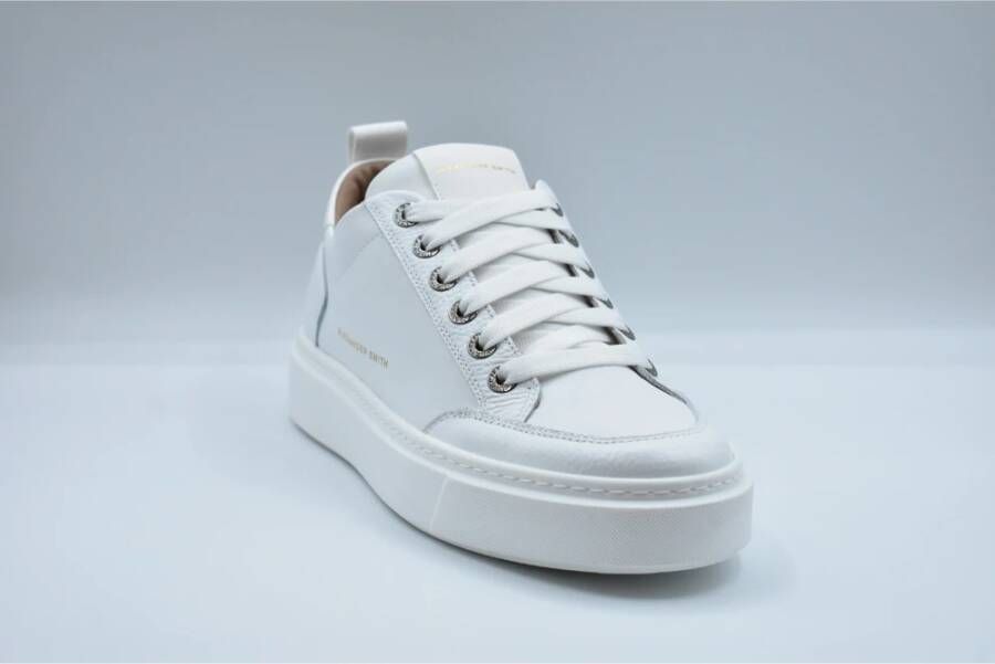 Alexander Smith Witte Leren Veterschoenen White Heren