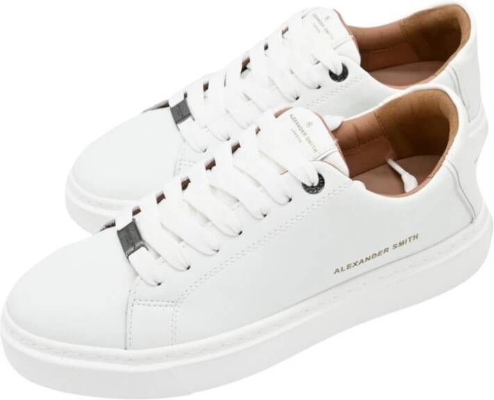 Alexander Smith Witte Londen Sneakers White Heren