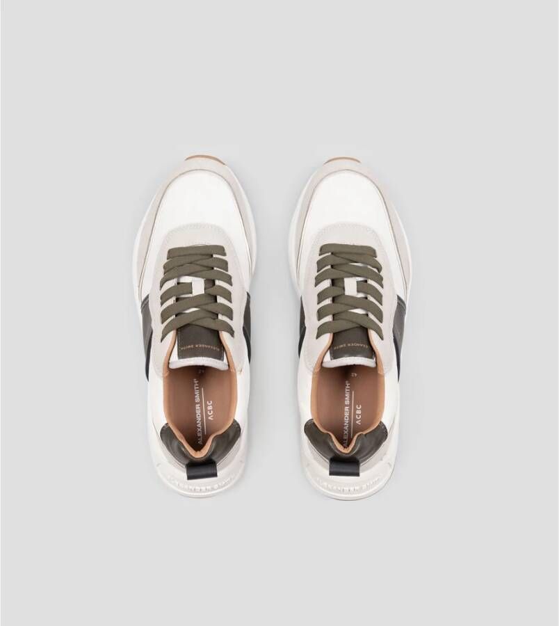 Alexander Smith Witte Militaire Eco-Dover Sneakers White Heren