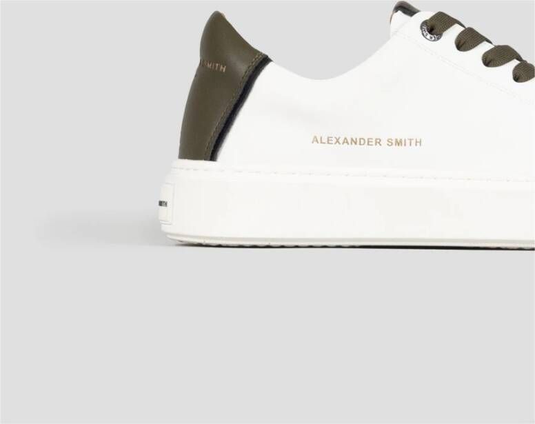 Alexander Smith Witte Militaire Stijl Sneakers White Heren