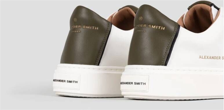 Alexander Smith Witte Militaire Stijl Sneakers White Heren