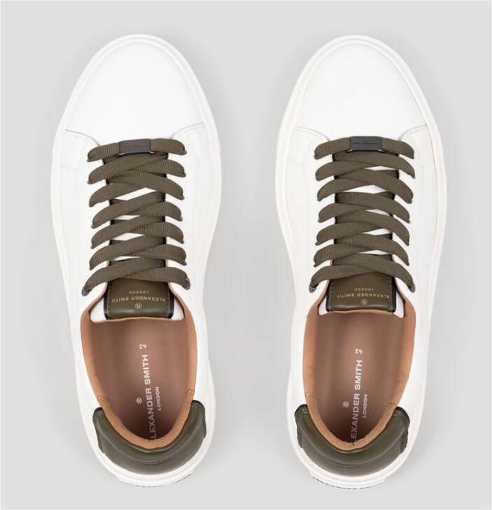 Alexander Smith Witte Militaire Stijl Sneakers White Heren