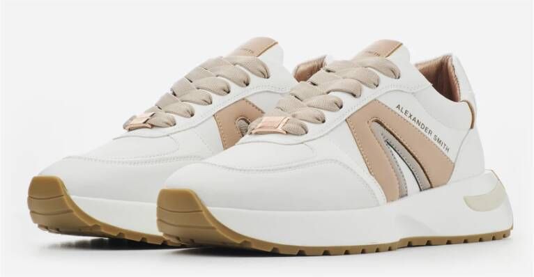 Alexander Smith Witte Nude Runner Sneakers Multicolor Dames