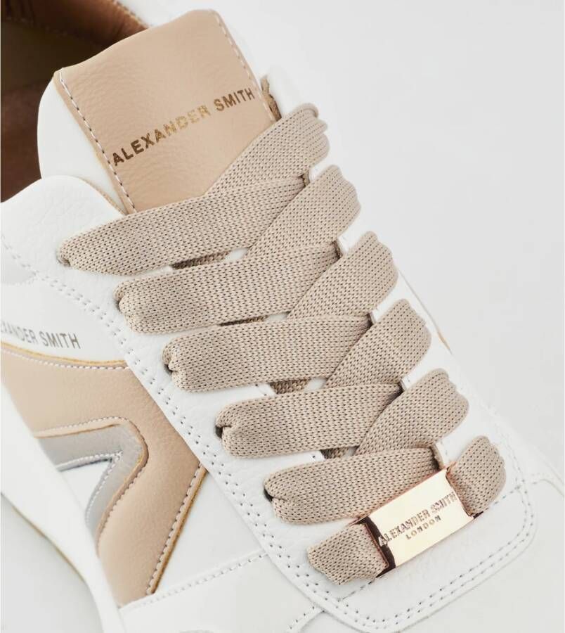 Alexander Smith Witte Nude Runner Sneakers Multicolor Dames