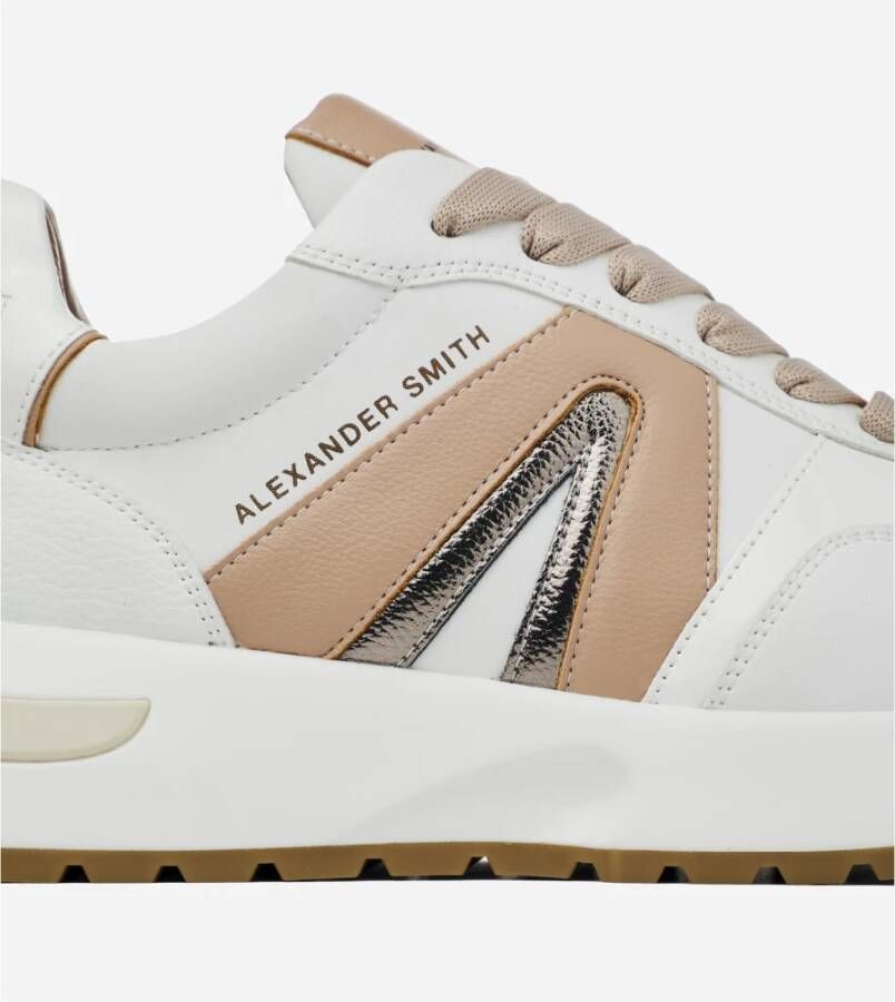 Alexander Smith Witte Nude Runner Sneakers Multicolor Dames