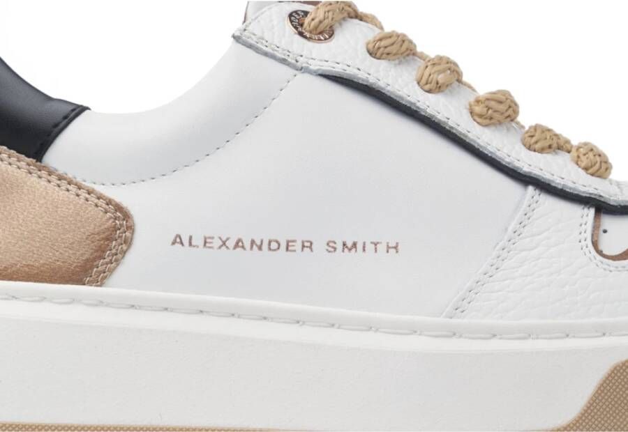 Alexander Smith Witte Roest Harrow Vrouw Sneakers Wit Dames