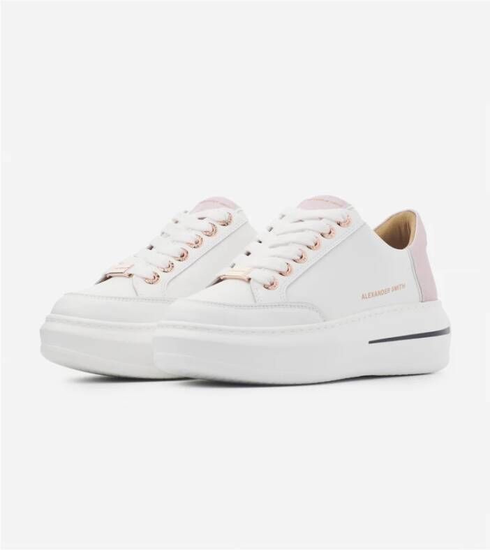 Alexander Smith Witte Roos Lancaster Gate Sneakers White Dames