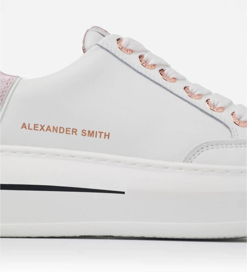 Alexander Smith Witte Roos Lancaster Gate Sneakers White Dames