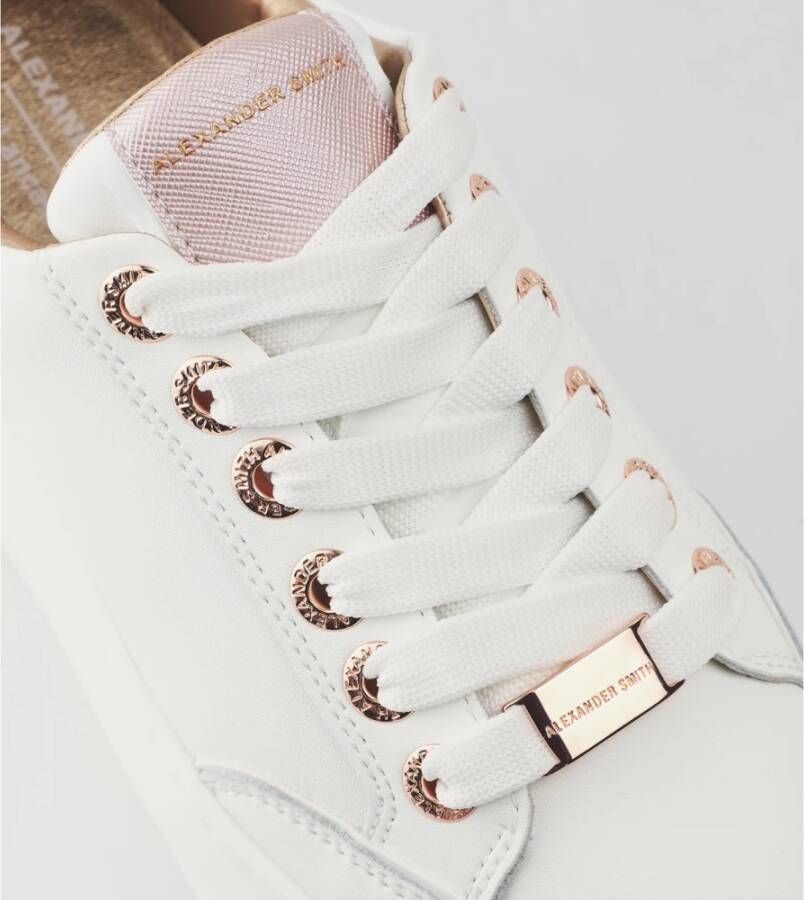 Alexander Smith Witte Roos Lancaster Gate Sneakers White Dames