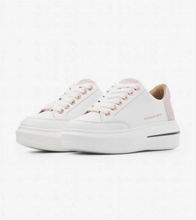 Alexander Smith Witte Roos Sneakers Lancaster Stijl White Dames