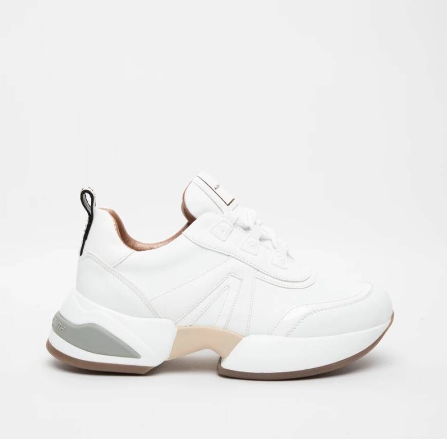 Alexander Smith Witte Veterschoenen van Katoen White Dames