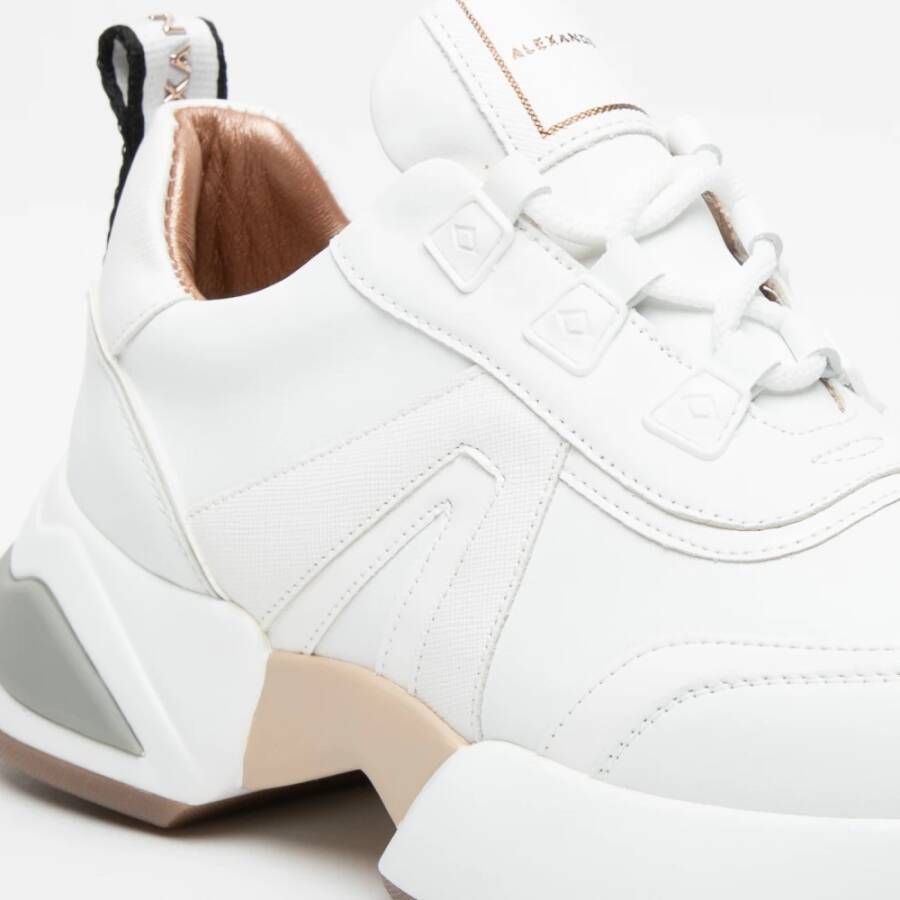 Alexander Smith Witte Veterschoenen van Katoen White Dames