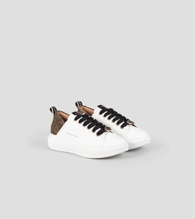 Alexander Smith Witte Zand Sportieve Elegantie Sneakers White Dames