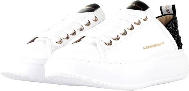 Alexander Smith Witte Zwarte Sneakers voor Vrouwen White Dames