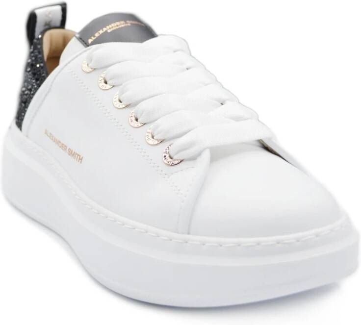 Alexander Smith Witte zwarte sneakers voor vrouwen White Dames