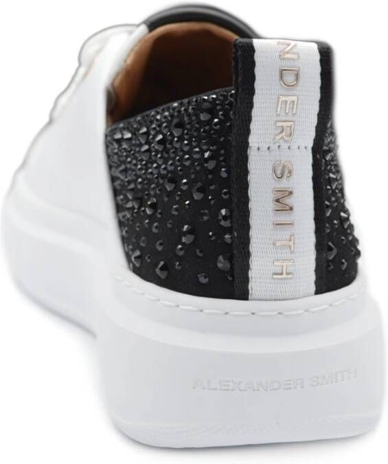 Alexander Smith Witte zwarte sneakers voor vrouwen White Dames