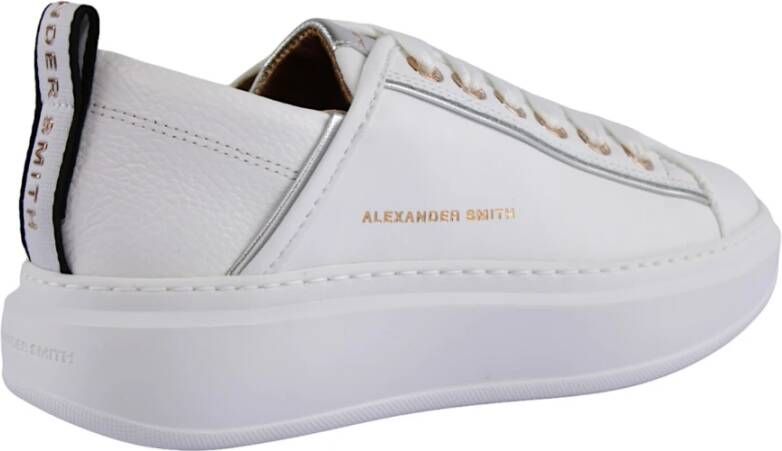 Alexander Smith Zilver Witte Sneakers White Dames