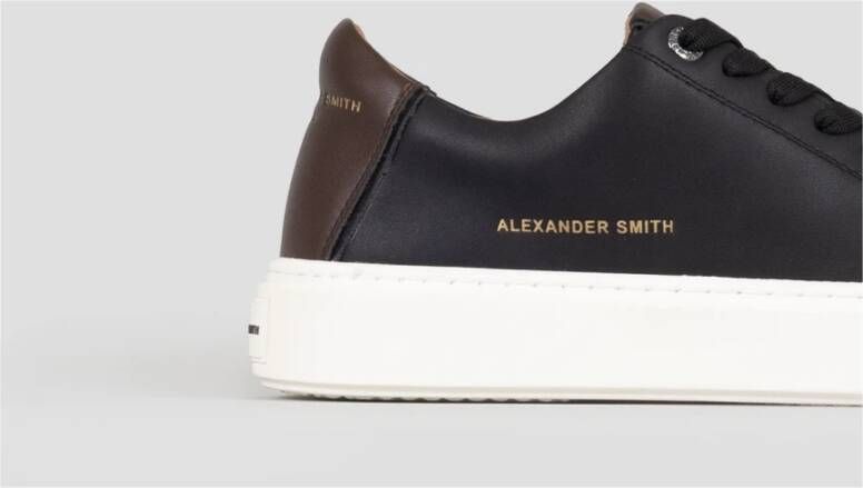 Alexander Smith Zwart Donkerbruin Stadsstijl Sneakers Multicolor Heren