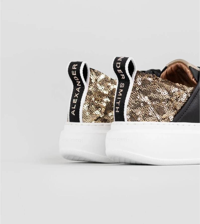 Alexander Smith Zwart Goud Wembley Vrouw Sneakers Black Dames